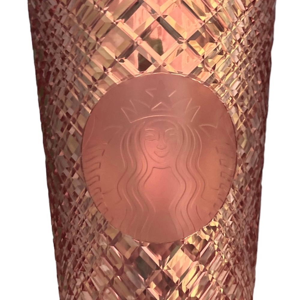 Starbucks 2021 Rose Gold Jeweled Studded Tumbler Cup Grande 16oz NEW